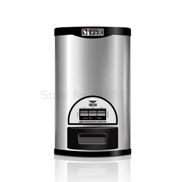 

storage bottles & jars household insect-proof rice barrel stainless steel 10/15/20/30kg semi-automatic metering box