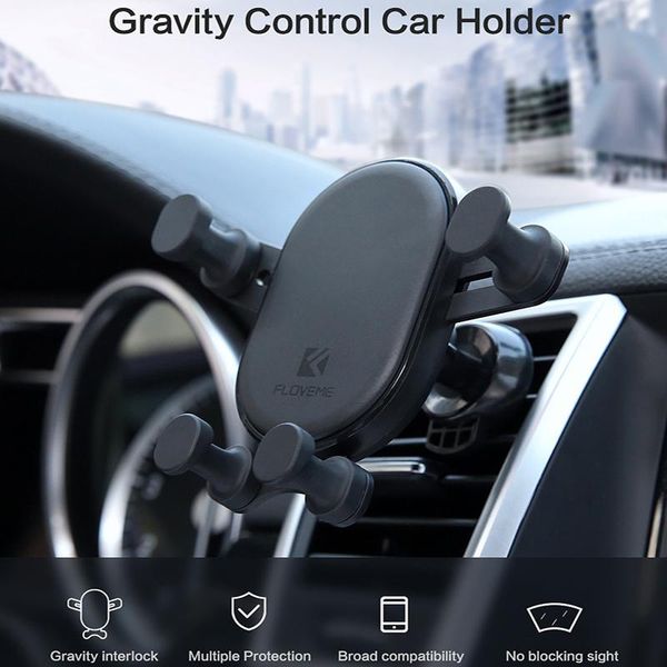 

cell phone mounts & holders floveme gravity control car holder for 12 11 max xr air vent mount huawei stand