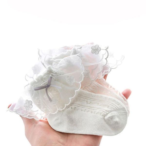

socks 0-5 years summer princess baby girl lace ruffle kids girls born infant skin-friendly clothing, Pink;yellow