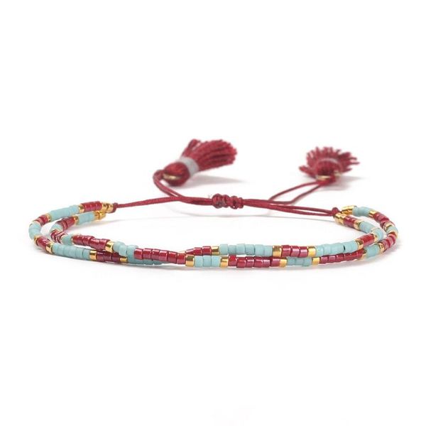 

charm bracelets trendy bohemian friendship bracelet fashion femme miyuki seed beads women tassel jewelry, Golden;silver