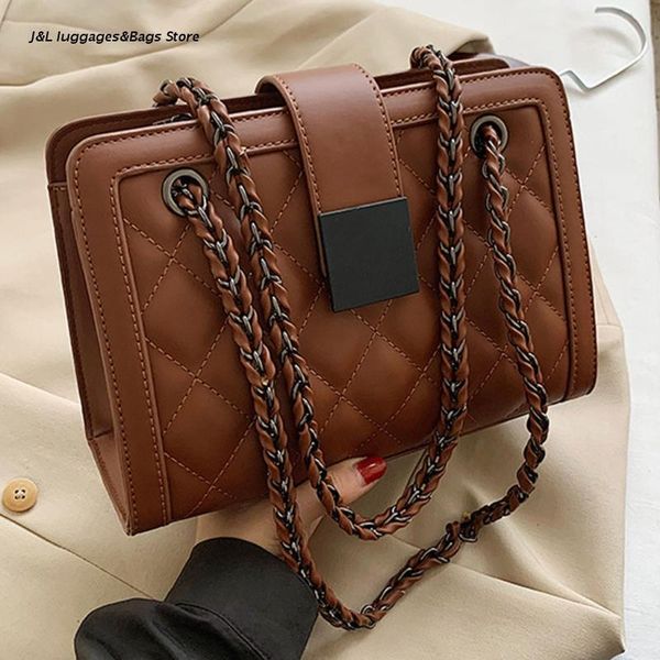 

duffel bags m68c women imitation leather quilted crossbody bag with chain strap diamond lattice pineapple pattern satchel shoulder messenger