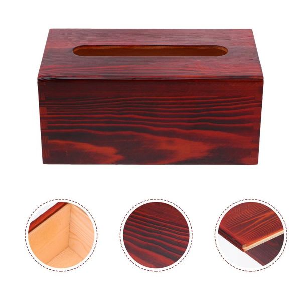 

tissue boxes & napkins 1pc wooden box household case napkin organizer chic holder