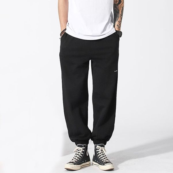 

new high waisted drawstring loose and thin legged sports casual pants harem pants women's fashion, Black