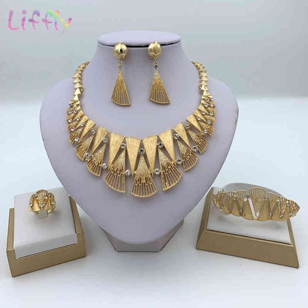 

jewelry sets nigeria retro style necklace bracelet memorial day party elegant women earrings triangle shape ring classic, Black