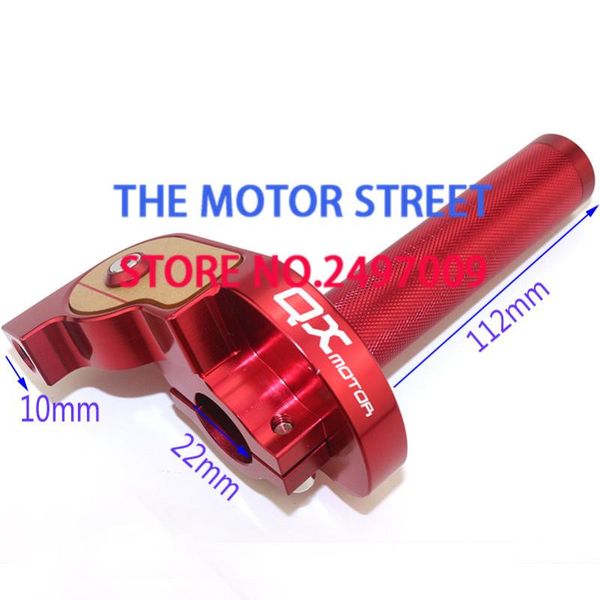 

handlebars universal cnc aluminum accelerator 22mm throttle twist grips for most brand motorcycle scooter bike with 7/8" red