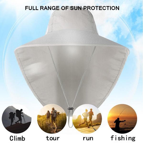 

fishing cap lightweight anti-uv wide-brimmed summer comfortable hat outdoor camping hiking accessories sun hats, Black;white