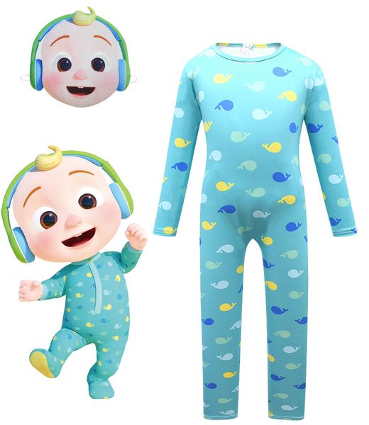 

cocomelon cosplay baby bodysuit + mask children's halloween costume 4561 kids clothing, Blue
