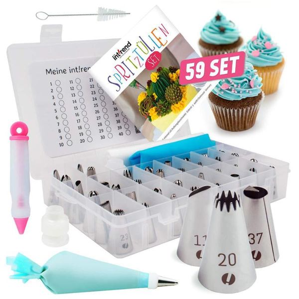 

baking & pastry tools cake decorating kit reusable metal decor piping nozzle set eco friendly patisserie kitchen supplies eb5tz