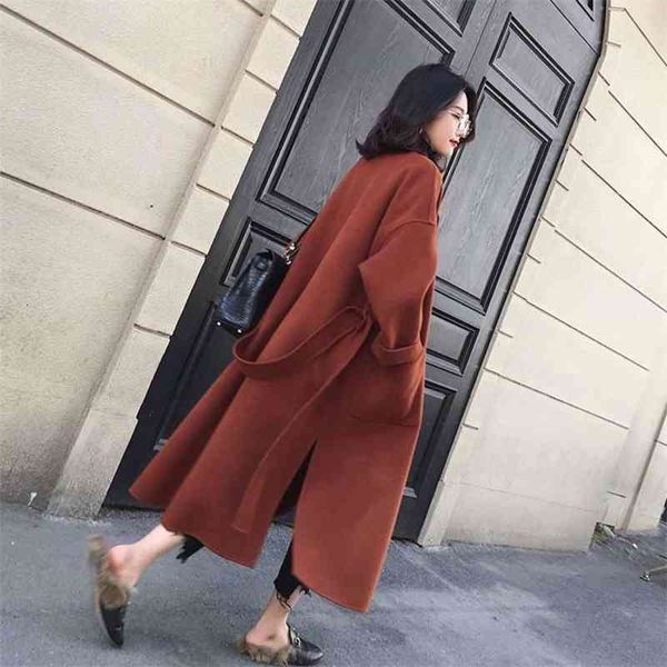 

women's jackets coats korean off season cotton middle length hepburn black tweed jacket with lace up b5a5, Black;brown