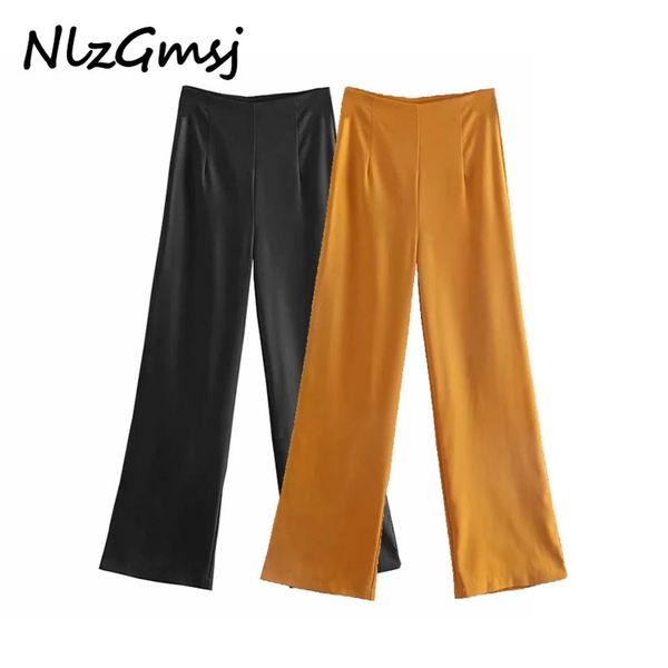 

pant women office wear loose pants elegant high waist pockets female trousers summer pantalon femme 05 210628, Black;white