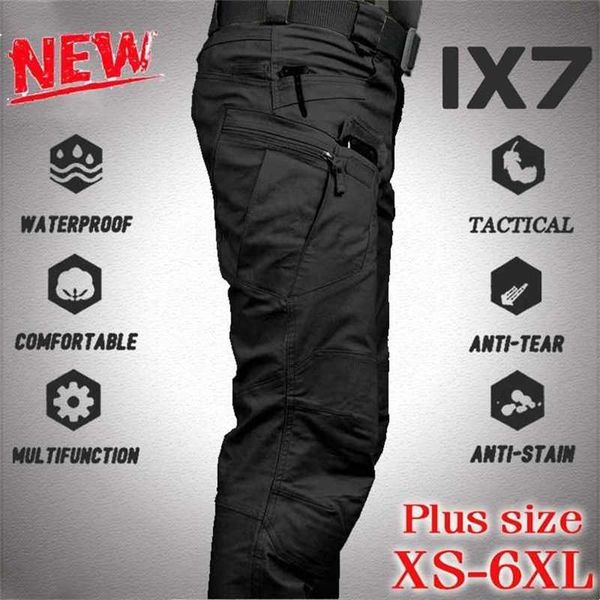 

men's tactical pants summer breathable outdoor casual trousers army military camouflage cargo male waterproof joggers 211119, Black