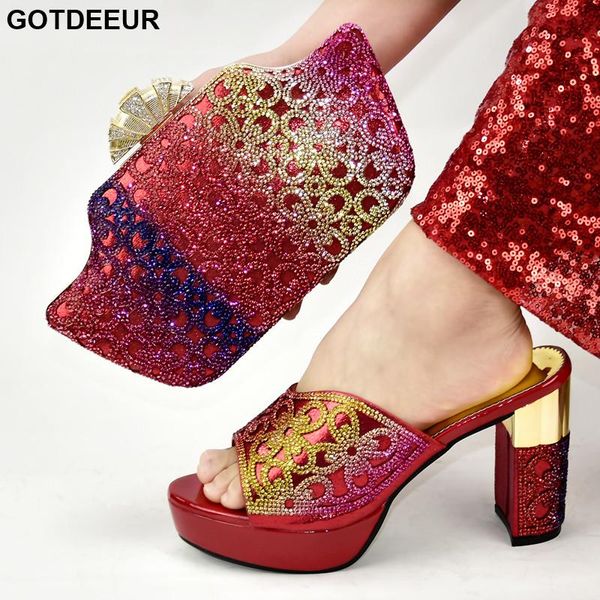 

dress shoes fashion women shoe and bag set in italy decorated with rhinestone designer high quality, Black