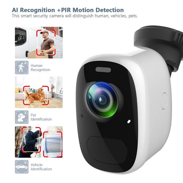 

ip camera security 1080p outdoor waterproof rechargeable wifi wireless cctv surveillanc pir motion detection cam