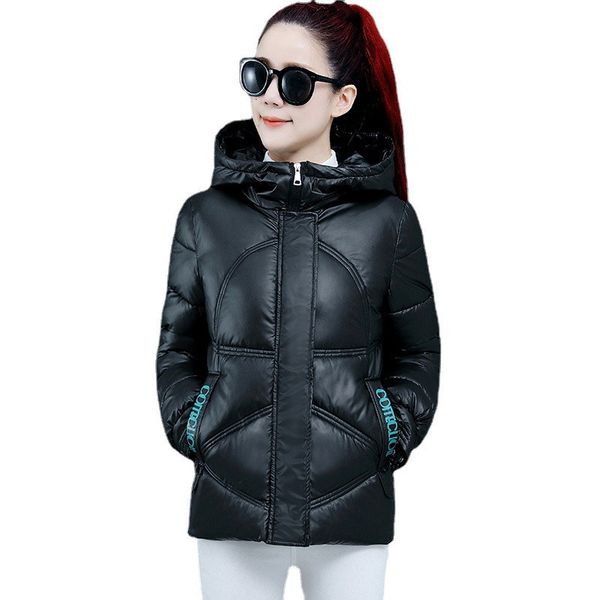 

women's jackets female parka jacket, base warm jacket with cotton quilted hood k5te, Black;brown