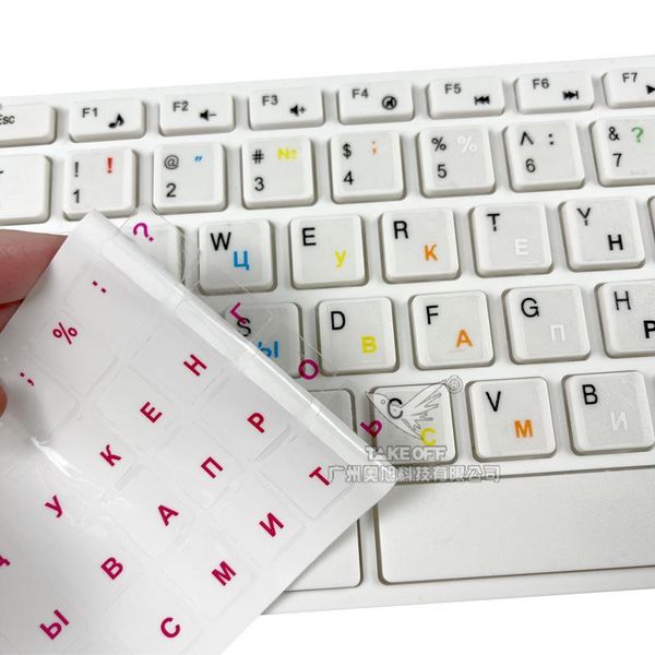 

keyboard covers 2pcs russian spanish transparent sticker with multi-color available