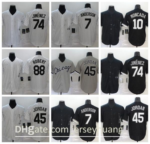 ChicagoWhiteMaglie da baseball 7 Maglia Tim Anderson 10 Yoan Moncada 74 Eloy Jimenez 45 Michael JD Baseball 24 Yasmani Grandal taglia s-xxxxl