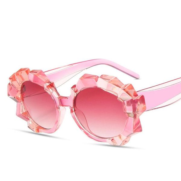 

sunglasses fashion unique irregular round woman vintage rhinestone eyewear shades uv400 trending men colorful sun glasses, White;black