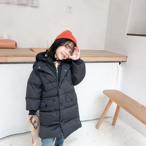 

baby boys girls down parkas winter jacket for children kids hooded warm outerwear coat 3-10 years child clothes, Blue;gray
