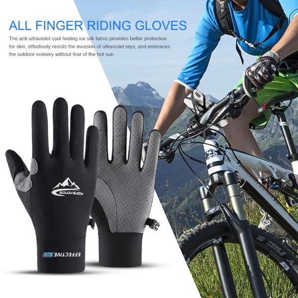 

cycling gloves full finger summer breathable non slip touch screen men women sports driving bicycle mittens, Black