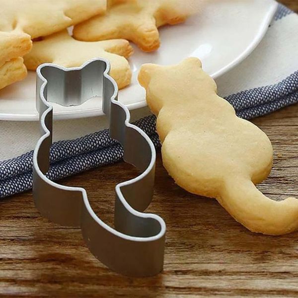

baking moulds 40d 1pc diy cat shaped mold cookie cutters mould pastry animal aluminum alloy cute candy shape biscuit bake tool so