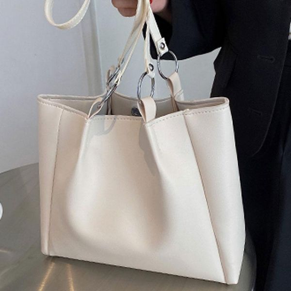 

evening bags 2021 fashion women bag white large capacity soft leather tote for female bucket ladies hasp shoulder crossbody
