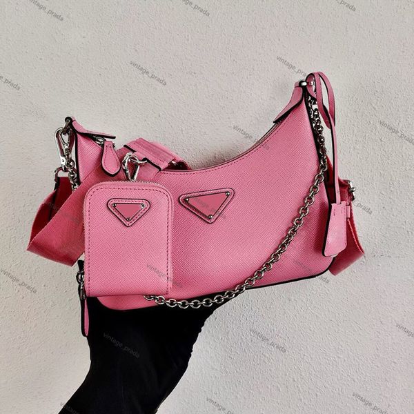 

genuine leather re-edition 2005 nylon designer shoulder bag handbag selling lady cross-body luxury bag chain bag tote 60