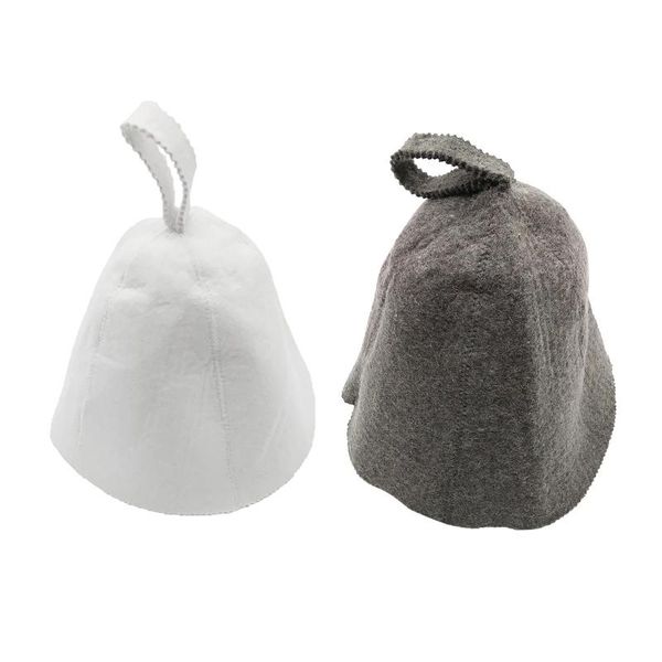 

shower caps 1 piece sauna hat wool anti heat accessory helmet protect head portable embroidery hair durable banya for bath house lady