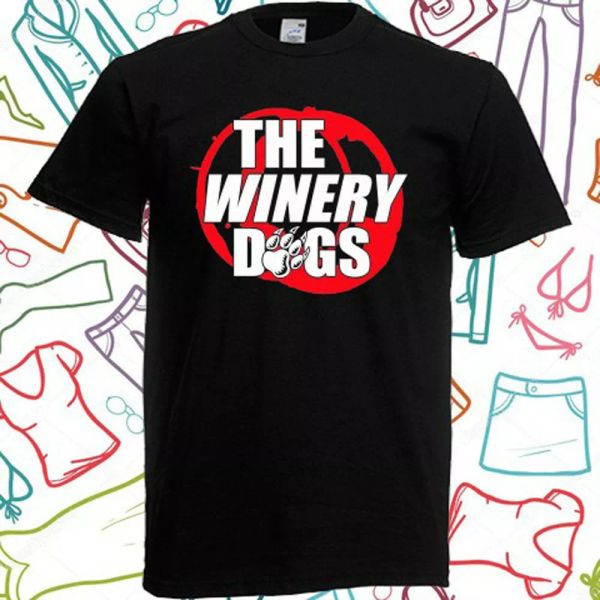 

the winery dogs logo men's black t-shirt size s to 3xl, White;black