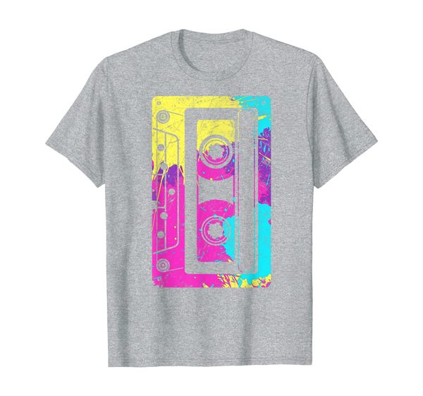 

cassette tape mixtape retro music 80s and 90s costume t-shirt, White;black