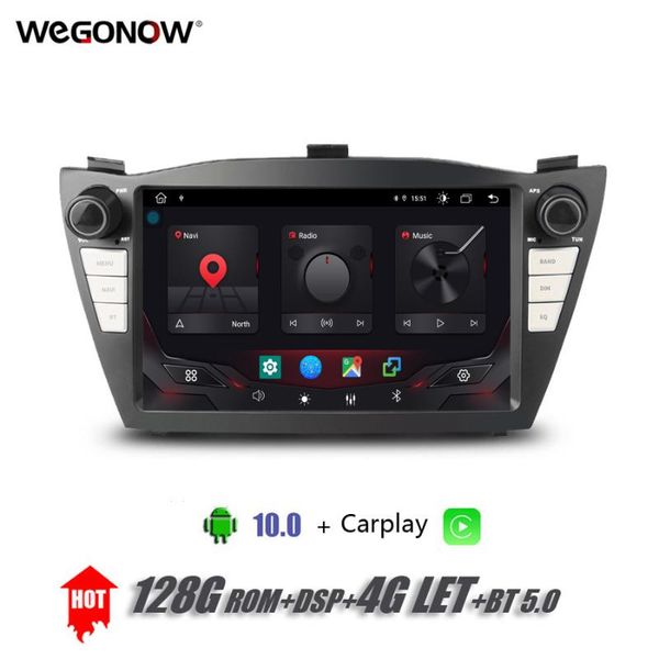

player 8" dsp android 10.0 4g + 128g car dvd gps map carplay let wifi bluetooth rds radio for tucson ix35 2010-2021