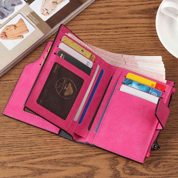 

shi retro short bag women's multi card small fresh student zipper purse wholesale