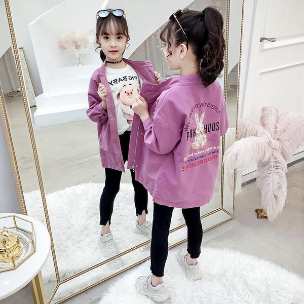 

embroidery jacket baby trench coat for girls kids outwear autumn girl children clothes 7 8 9 12, Blue;gray