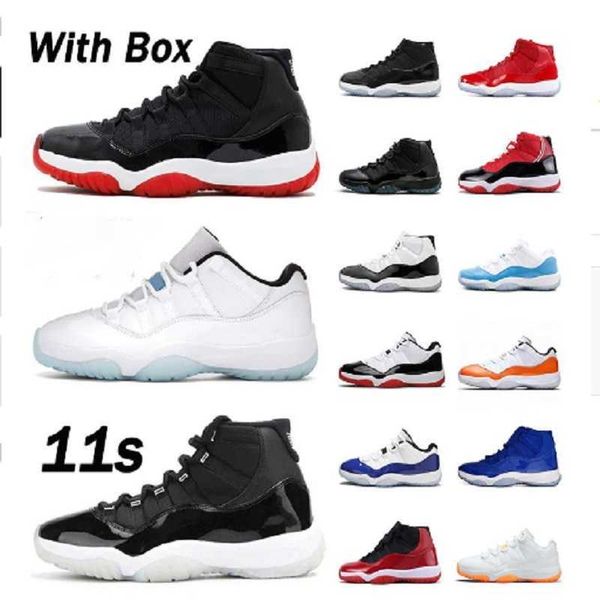 

with box man woman jumpman 11 men women basketball shoes 11s playoffs bred jubilee 25th anniversary legend blue sneakers concord 45 win like
