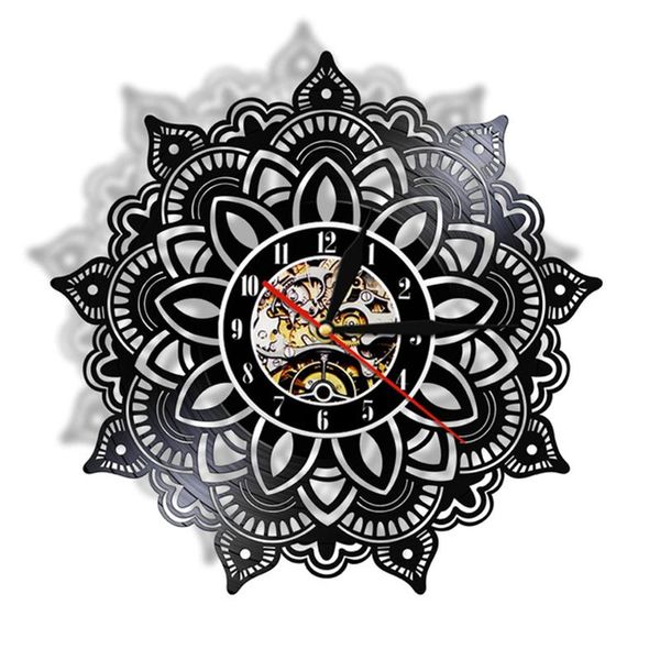 

wall clocks mandala flower record clock bedroom decorative watch seeds satori yoga souvenir