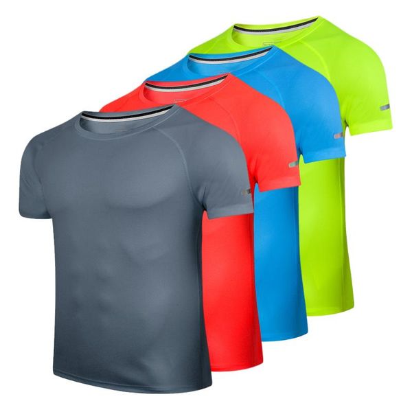 

spandex man's t-shirt leisure sport running shirt fitness training clothes tennis sports jerseys, Black;blue