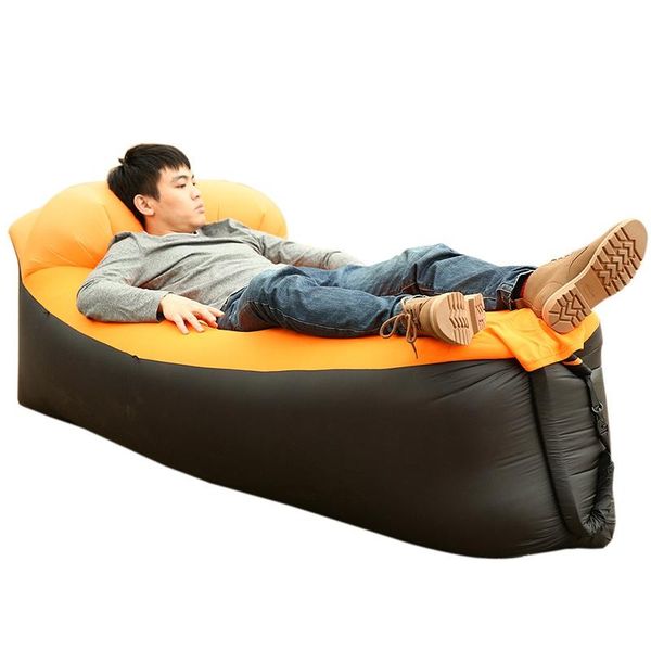 

outdoor pads inflatable air sofa camping portable lounger beach bed lay laybag bag 250*70cm comfortable