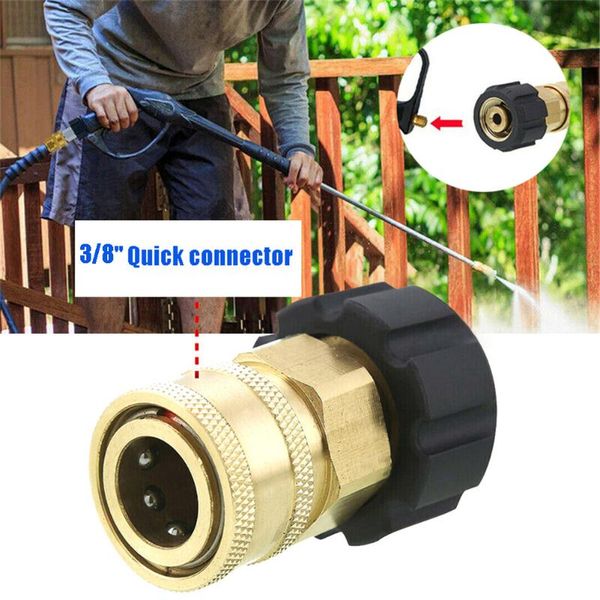 

watering equipments m22 male to 3/8 quick release garden hose connector plug 14mm for pressure washer