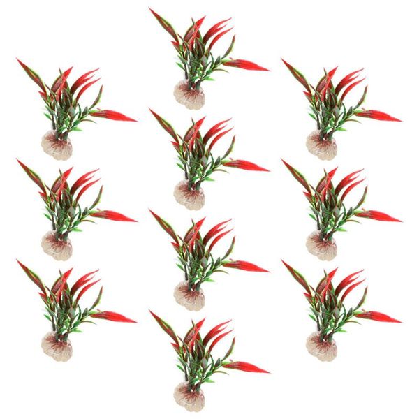 

decorations 10pcs artificial aquatic plants resin aquarium decor