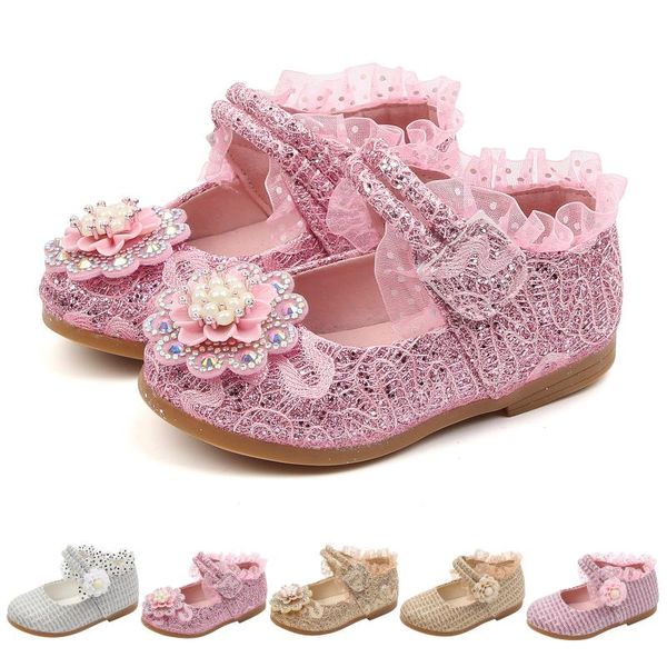

first walkers summer autumn children sandals girls princess shoes kids crystal flowers party casual dance #0