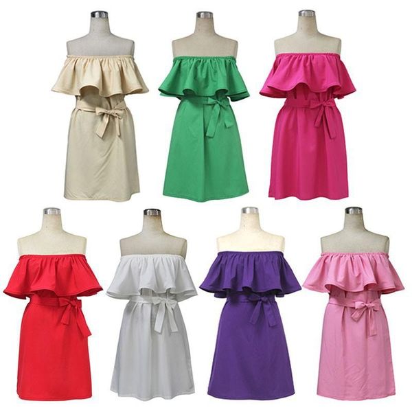 

women's dress in spring and summer two piece, White