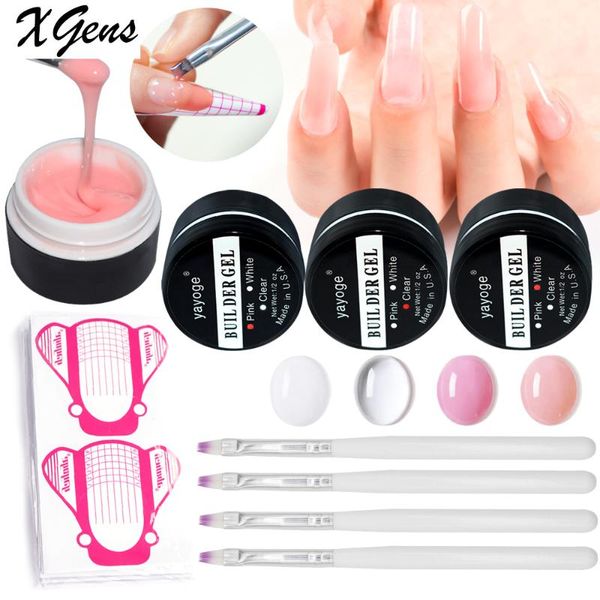 

nail art kits xgens builder gel set for extensions polish uv led kit camouflage manicure nails extension 3 colors