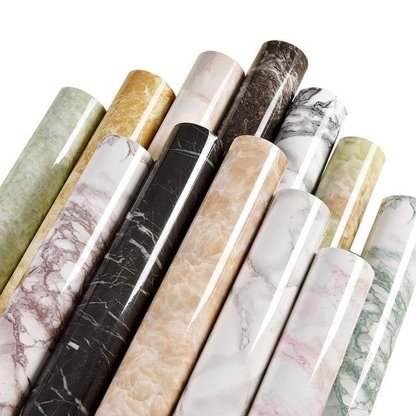 

wallpapers pvc waterproof marble wallpaper self adhesive wood grain contact paper living room deskwardrobe home decorative film