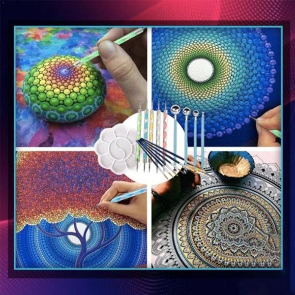 

nail art kits 20pcs diy tool set handwork craft clay painting stencil drawing dotting pottery stylus embossing mandala t q4d2