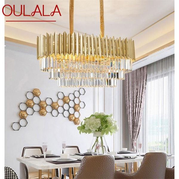 

chandeliers oulala gold chandelier postmodern crystal rectangle pendant lamp home led light fixture for living dining room