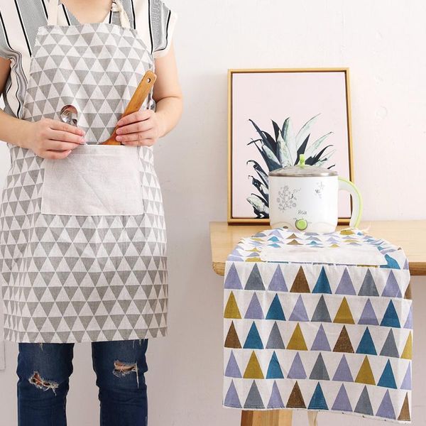 

aprons fashion lady women men adjustable cotton linen high-grade kitchen apron for cooking baking restaurant pinafore accessory