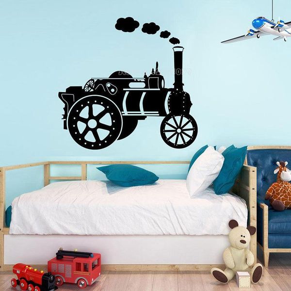 

engine train design wall stickers traction decals kids rooms decal house decoration posters wallpaper murals ll2761