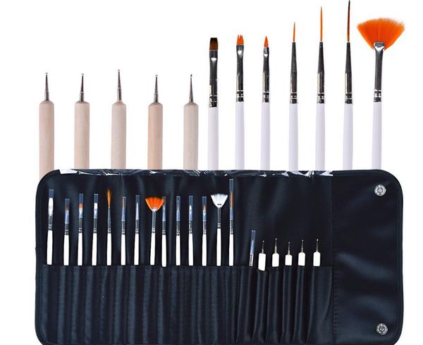 

2021 20pcs/set two-way dotting pen marbleizing painting tool nail art dot set