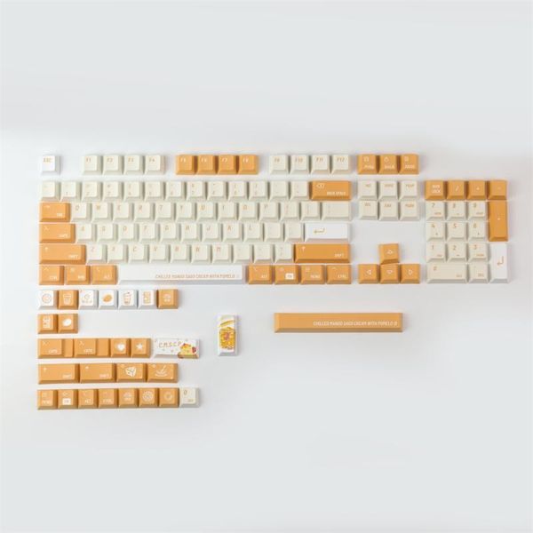 

keyboard mouse combos 128 keys pbt keycaps dye-subbed minimalist cute fruit theme for mechanical key cap cherry profile with 1.75u 2u shift