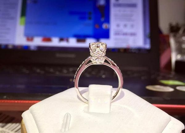 

wedding rings tr247 for women 1 carat nscd simulated gem engagement solitaire ring with accents jewelry, Slivery;golden