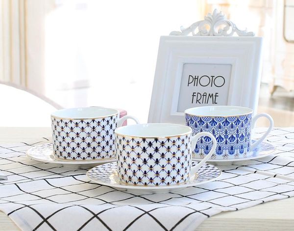 

200ml, fine bone china coffee cup and saucer espresso cups porcelain reusable mug tazas cafe mugs & saucers